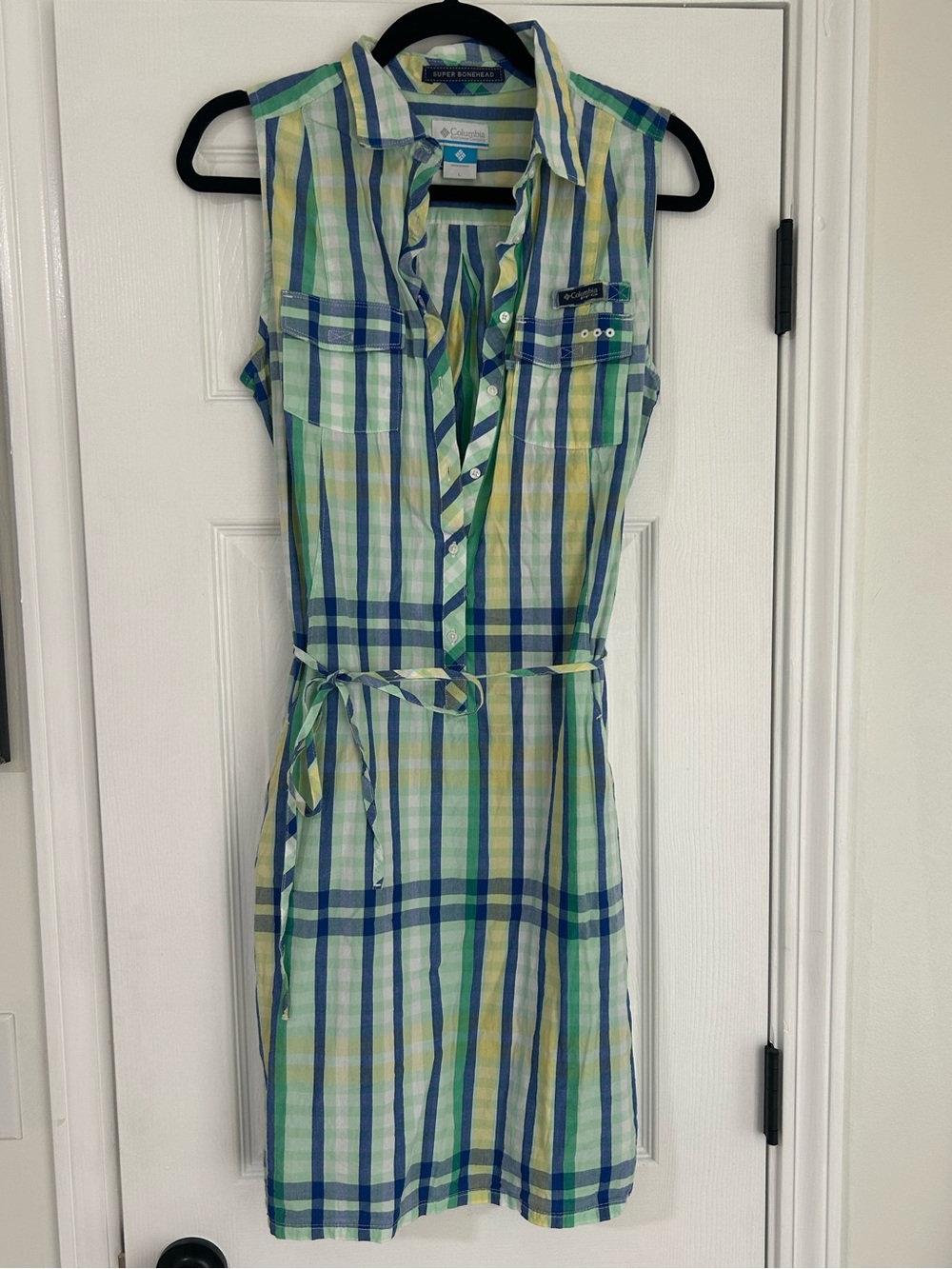 Plaid shirt dress